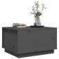 Preview: Couchtisch Grau 60x50x35 cm Massivholz Kiefer