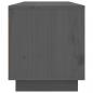 Preview: TV-Schrank Grau 140x35x40 cm Massivholz Kiefer