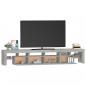 Preview: TV-Schrank mit LED-Leuchten Betongrau 230x36,5x40 cm