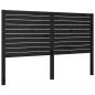 Preview: Kopfteil Schwarz 156x4x100 cm Massivholz Kiefer