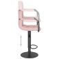 Preview: Barhocker 2 Stk. Rosa Samt