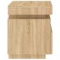 Preview: Nachttisch mit LED-Leuchten Sonoma-Eiche 40x39x48,5 cm