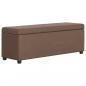 Preview: ARDEBO.de - Bank mit Staufach 116 cm Braun Polyester 