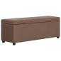Preview: Bank mit Staufach 116 cm Braun Polyester 
