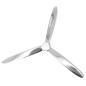 Preview: Wanddekoration Propeller Silbern 70cm Aluminium