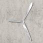 Preview: Wanddekoration Propeller Silbern 70cm Aluminium