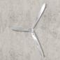 Preview: Wanddekoration Propeller Silbern 70cm Aluminium