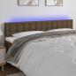 Preview: ARDEBO.de - LED Kopfteil Dunkelbraun 180x5x78/88 cm Stoff