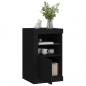 Preview: Beistellschrank mit LED-Leuchten Schwarz Holzwerkstoff