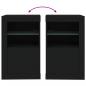 Preview: Beistellschrank mit LED-Leuchten Schwarz Holzwerkstoff
