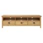 Preview: TV-Schrank Hill Honigbraun 158x40x47 cm Massivholz Kiefer