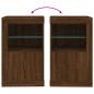 Preview: Beistellschrank mit LED-Leuchten Braun Eiche Holzwerkstoff