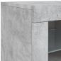 Preview: Beistellschrank mit LED-Leuchten Betongrau Holzwerkstoff