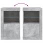 Preview: Beistellschrank mit LED-Leuchten Betongrau Holzwerkstoff