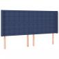 Preview: LED Kopfteil Blau 163x16x118/128 cm Stoff