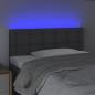 Preview: LED Kopfteil Dunkelgrau 100x5x78/88 cm Stoff