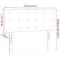 Preview: LED Kopfteil Dunkelgrau 100x5x78/88 cm Stoff