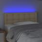 Preview: LED Kopfteil Creme 100x5x78/88 cm Stoff