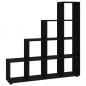 Preview: Treppenregal Schwarz 142 cm Holzwerkstoff