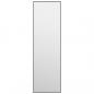 Preview: Türspiegel Schwarz 30x100 cm Glas und Aluminium