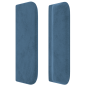 Preview: Boxspringbett mit Matratze Dunkelblau 90x190 cm Samt