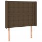 Preview: LED Kopfteil Dunkelbraun 83x16x118/128 cm Stoff