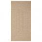 Preview: Teppich 80x150 cm Jute-Optik Innen und Außen
