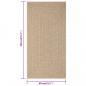 Preview: Teppich 80x150 cm Jute-Optik Innen und Außen