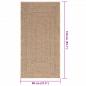 Preview: Teppich 80x150 cm Jute-Optik Innen und Außen