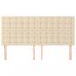 Preview: Kopfteile 4 Stk. Creme 80x5x78/88 cm Stoff