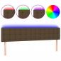 Preview: LED Kopfteil Dunkelbraun 160x5x78/88 cm Stoff