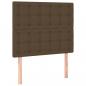 Preview: LED Kopfteil Dunkelbraun 80x5x118/128 cm Stoff