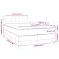 Preview: Boxspringbett mit Matratze & LED Dunkelgrün 120x200 cm Samt