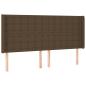 Preview: Boxspringbett mit Matratze & LED Dunkelbraun 160x200 cm Stoff