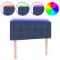 Preview: LED Kopfteil Blau 100x5x78/88 cm Stoff