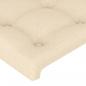 Preview: LED Kopfteil Creme 163x16x118/128 cm Stoff