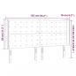 Preview: LED Kopfteil Creme 163x16x118/128 cm Stoff