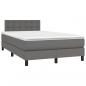 Preview: Boxspringbett mit Matratze Grau 120x200 cm Kunstleder
