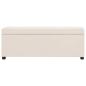 Preview: Bank mit Staufach 116 cm Creme Polyester