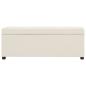 Preview: Bank mit Staufach 116 cm Creme Polyester