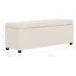 Preview: Bank mit Staufach 116 cm Creme Polyester