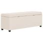 Preview: Bank mit Staufach 116 cm Creme Polyester