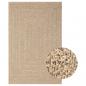Preview: ARDEBO.de - Teppich ZIZUR 200x290 cm Jute-Optik Indoor und Outdoor