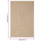 Preview: Teppich ZIZUR 200x290 cm Jute-Optik Indoor und Outdoor