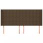 Preview: Kopfteil mit Ohren Dunkelbraun 163x16x118/128 cm Stoff