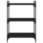 Preview: Bücherregal 3 Böden Schwarz 60x30x86 cm Holzwerkstoff