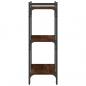 Preview: Bücherregal 3 Böden Braun Eichen-Optik 60x30x86cm Holzwerkstoff