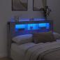 Preview: ARDEBO.de - LED-Kopfteil Betongrau 160x18,5x103,5 cm Holzwerkstoff