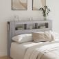 Preview: LED-Kopfteil Grau Sonoma 160x18,5x103,5 cm Holzwerkstoff