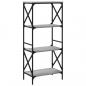 Preview: Bücherregal 4 Böden Grau Sonoma 59x35x132 cm Holzwerkstoff